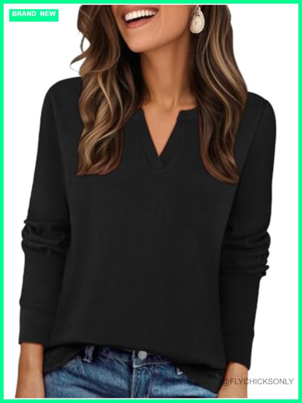 Womens Plaid Long Sleeve V Neck Fleece Tunic Top Fall Winter